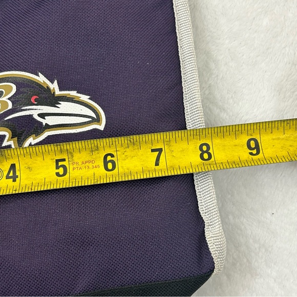 NFL Football Baltimore Ravens Logo Travel Work School Cooler Lunch Box Bag 10”x8 - Picture 7 of 8